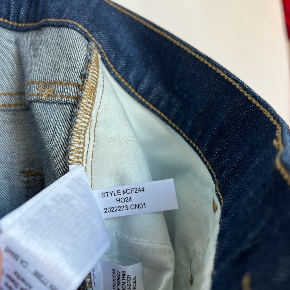 J.Crew ‘96 Embellished Denim Trouser Wide Leg Jeans 31P High Rise Dark Wash - Picture 11 of 16